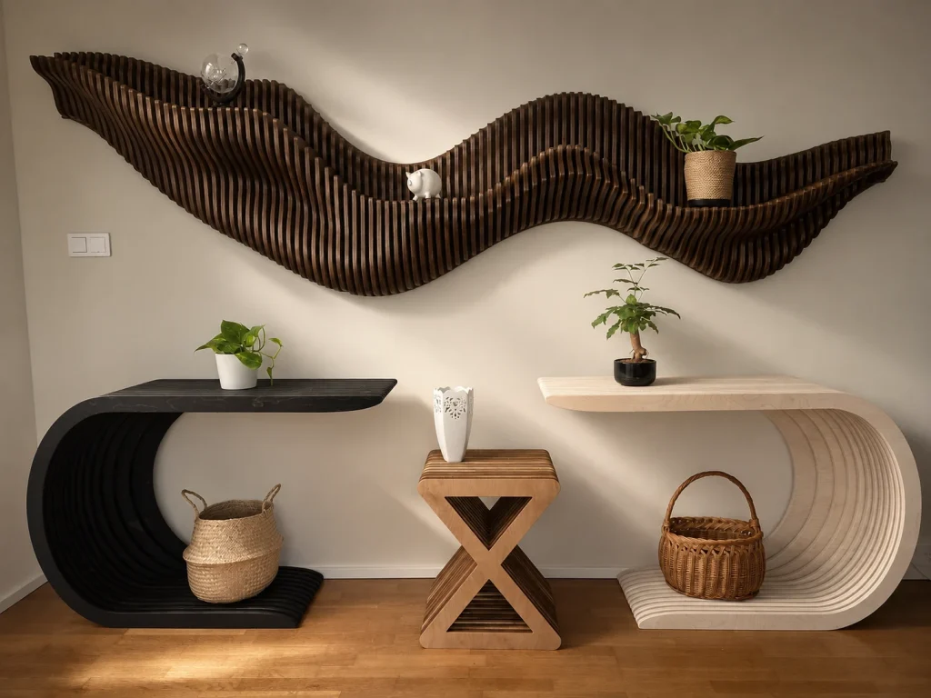 Koivuvanerisia design tuotteita kotimaisesta laadukkaasta vanerista